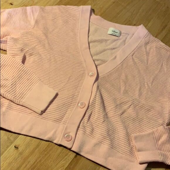 Wilfred for Aritzia light pink button down cropped cardigan size s - Picture 6 of 6